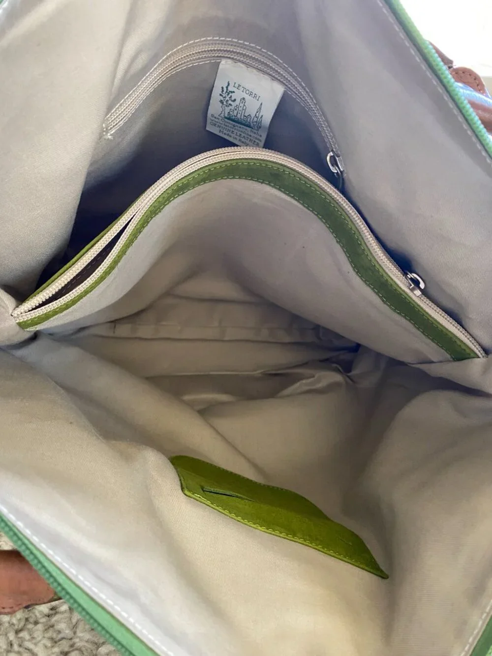 Letorri Leather Handbag Made in Italy - Picture 7 of 15